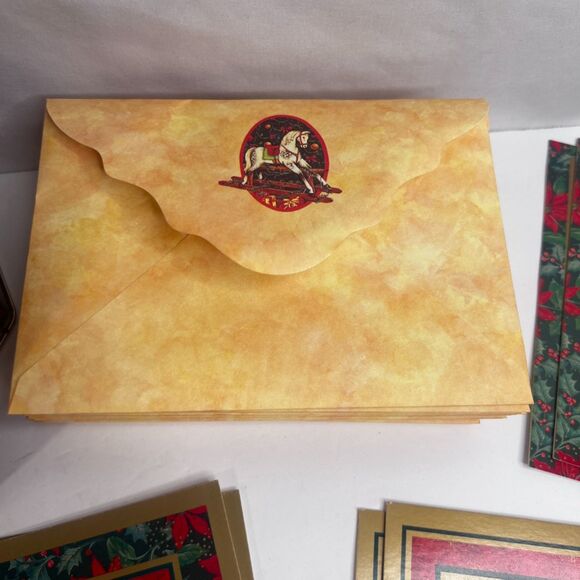 Raphael Tuck & Sons VTG Christmas Cards in Metal Tin w/ Envelopes Holiday - Picture 5 of 12